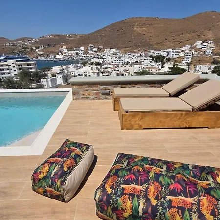 Viewport Kythnos με ιδιωτικα πισινακια-τζακουζι Lägenhet *